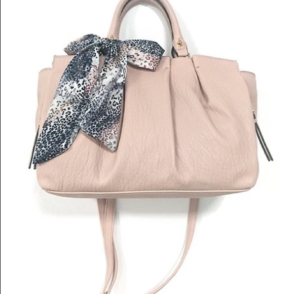 Powder Blush Ruched Lucille Satchel - Picture 7 of 9